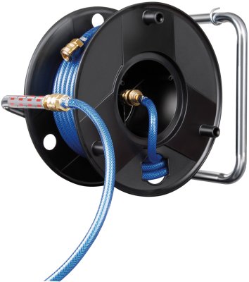 Druckluftschlauchtrommel Anti Twist 20m Schlauch-&Oslash; 6/12mm Armatur DIN