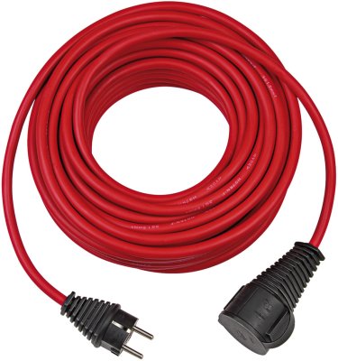 Baustellen-Verl&auml;ngerungskabel IP44 25m H07RN-F 3G1,5 rot