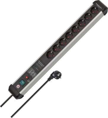 Premium-Protect-Line 60.000A &Uuml;berspannungsschutz-Steckdosenleiste 8-fach 3m H05VV-F 3G1,5