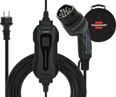 Tragbares EV Ladeger&auml;t Typ 2 Schutzkontakt 2,3KW mit 8m Kabel