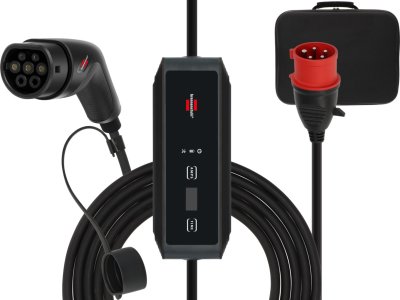 Tragbares EV Ladeger&auml;t Typ 2 CEE 11kW mit 8m Kabel