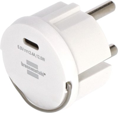 USB C Steckdosenadapter 2,4A wei&szlig;