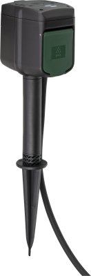 brennenstuhl&reg;Connect WiFi Gartensteckdose mit Erdspie&szlig; CS und Montageplatte IP44 2-fach 3m H07RN-F3G1,5