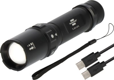 Akku Fokus Selektor LED Taschenlampe TL 801 AFS, IP44, 800lm