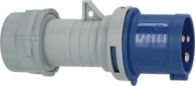 CEE-Stecker 230V/16A IP44 mit LED Spannungsanzeige